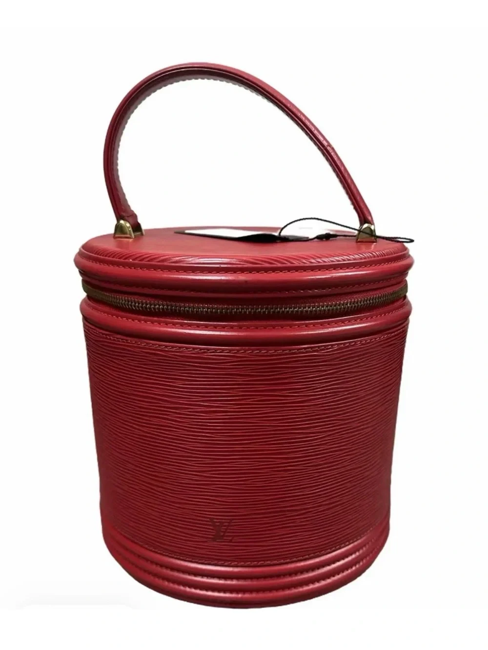 Louis Vuitton Red Epi Leather Round Vanity Case